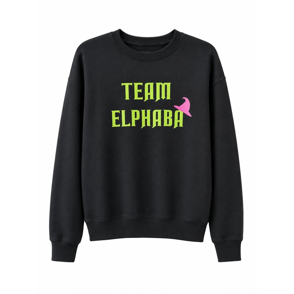 Team Elphaba Wicked Gildan Black Graphic Sweatshirt NWT Size S